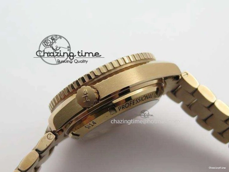 0601 Premium Seamaster Professional Chrono RG Black Ceramic Black Dial On RG Bracelet A 8212